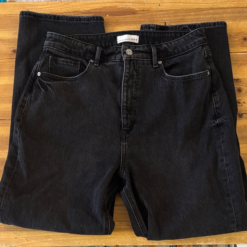 LOFT Women's Black Straight Leg Jeans